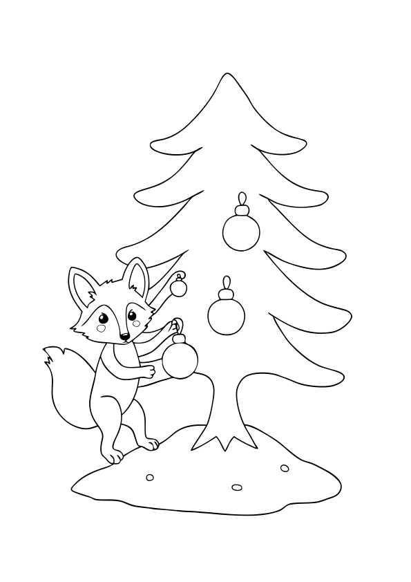 First page of the actual Christmas forest A4 PDF with white print margins