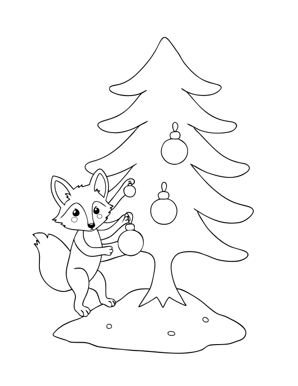 First page of the actual Christmas forest US Letter PDF with white print margins