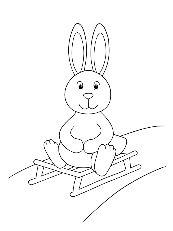 First AI-generated page from the winter activities coloring set