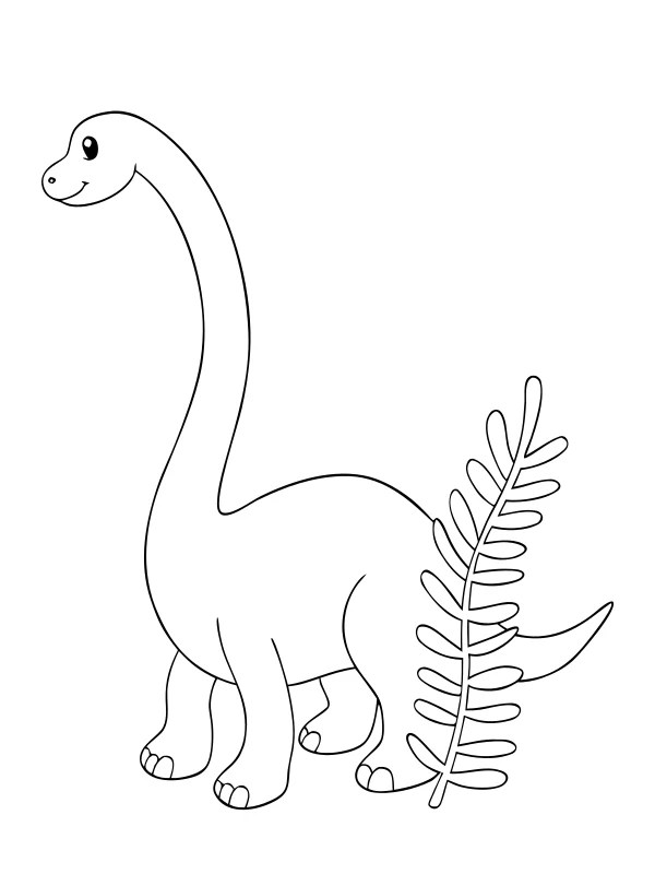 First AI-generated page from the dinosaurs coloring set