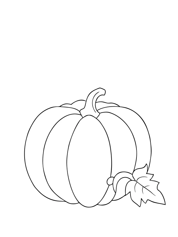First AI-generated page from the pumpkins coloring set